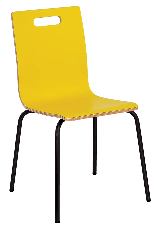 MEGAN jídelní židle žlutá, kostra černá