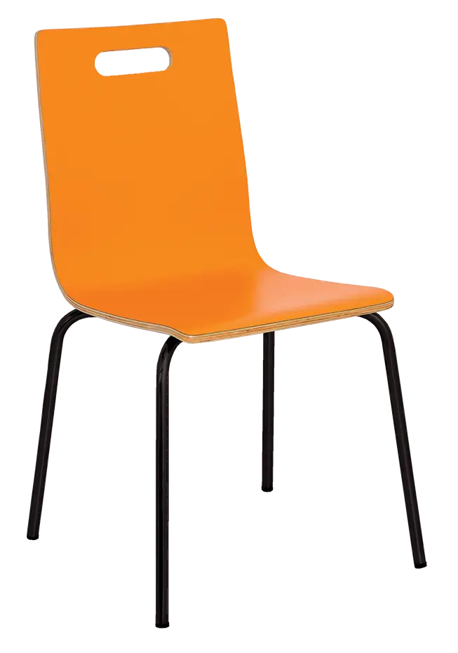 MEGAN jídelní židle oranžová, kostra černá