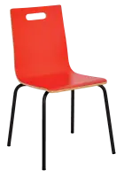 MEGAN jídelní židle červená, kostra černá