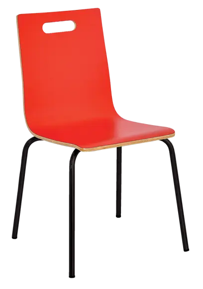 MEGAN jídelní židle červená, kostra černá