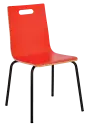 MEGAN jídelní židle červená, kostra černá