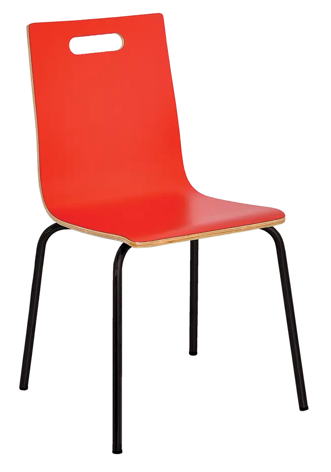 MEGAN jídelní židle červená, kostra černá