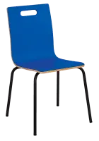 MEGAN jídelní židle modrá, kostra černá