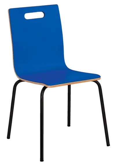 MEGAN jídelní židle modrá, kostra černá