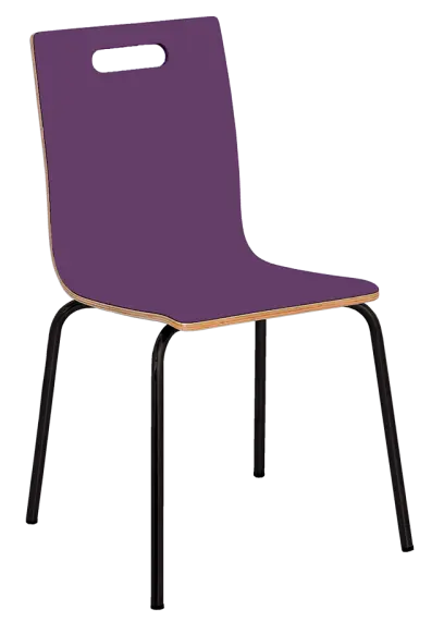 MEGAN jídelní židle fialová, kostra černá