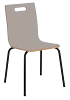 MEGAN jídelní židle světlá káva, kostra černá