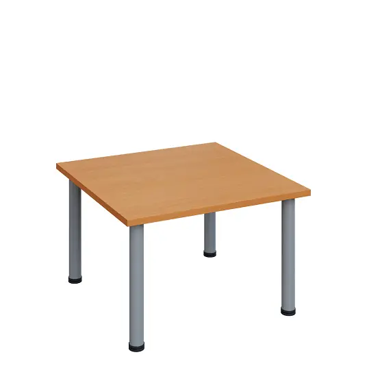 G-43 Konferenční stolek 800 x 800 mm, deska 25 mm, buk royal / nohy stříbrné RAL9006