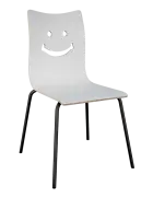 SMILE jídelní židle bílá, kostra černá