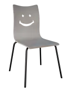 SMILE jídelní židle šedá, kostra černá