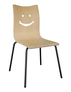 SMILE jídelní židle dub bělený, kostra černá