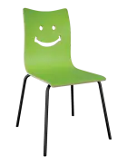 SMILE jídelní židle zelená, kostra černá