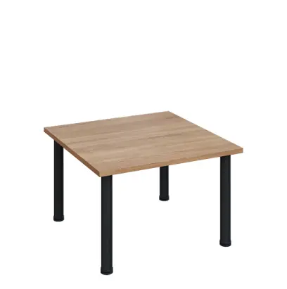 G-43 Konferenční stolek 800 x 800 mm, deska 25 mm, dub bardolino / nohy černé RAL9005