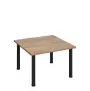G-43 Konferenční stolek 800 x 800 mm, deska 25 mm, dub bardolino / nohy černé RAL9005