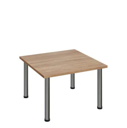 G-43 Konferenční stolek 800 x 800 mm, deska 25 mm, dub bardolino / nohy chrom