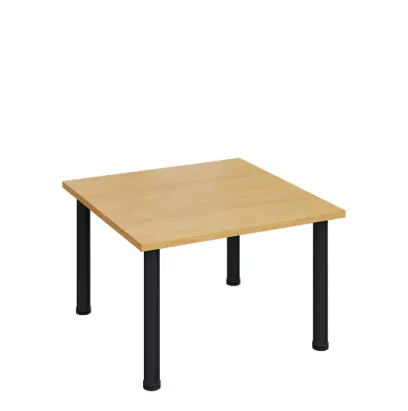 G-43 Konferenční stolek 800 x 800 mm, deska 25 mm, javor horský / nohy černé RAL9005