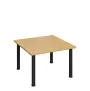 G-43 Konferenční stolek 800 x 800 mm, deska 25 mm, javor horský / nohy černé RAL9005