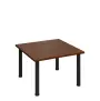 G-43 Konferenční stolek 800 x 800 mm, deska 25 mm, ořech královský / nohy černé RAL9005