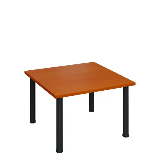G-43 Konferenční stolek 800 x 800 mm, deska 25 mm, třešeň šumavská / nohy černé RAL9005