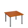 G-43 Konferenční stolek 800 x 800 mm, deska 25 mm, třešeň šumavská / nohy stříbrné RAL9006