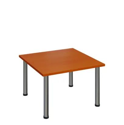 G-43 Konferenční stolek 800 x 800 mm, deska 25 mm, třešeň šumavská / nohy chrom
