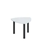 G-44 Konferenční stolek 700 x 700 mm, deska 18 mm, bílá / nohy černé RAL9005