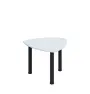 G-44 Konferenční stolek 700 x 700 mm, deska 18 mm, bílá / nohy černé RAL9005