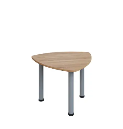 G-44 Konferenční stolek 700 x 700 mm, deska 18 mm, dub bardolino / nohy stříbrné RAL9006