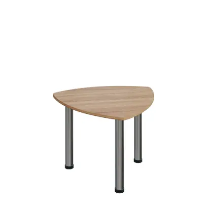 G-44 Konferenční stolek 700 x 700 mm, deska 18 mm, dub bardolino / nohy chrom