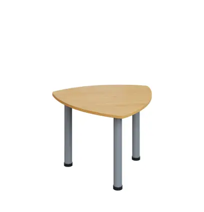 G-44 Konferenční stolek 700 x 700 mm, deska 18 mm, javor horský / nohy stříbrné RAL9006