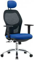 LUCAS LUX NEW židle kancelářská, sedák + podhlavník modrá