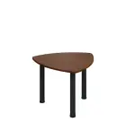 G-44 Konferenční stolek 700 x 700 mm, deska 18 mm, ořech královský / nohy černé RAL9005