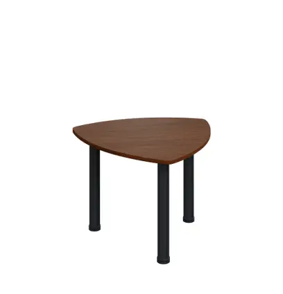 G-44 Konferenční stolek 700 x 700 mm, deska 18 mm, ořech královský / nohy černé RAL9005