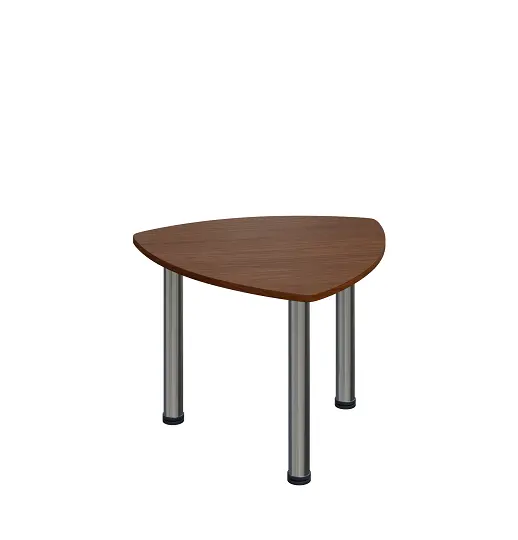 G-44 Konferenční stolek 700 x 700 mm, deska 18 mm, ořech královský / nohy chrom