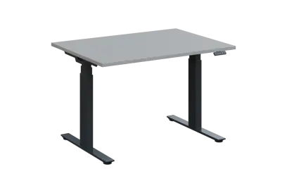ADAPT - 120 výškově nastavitelný stůl, kovová podnož antracit, deska 25 mm, široký 1200 mm, šedá