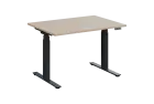 ADAPT - 120 výškově nastavitelný stůl, kovová podnož antracit, deska 25 mm, široký 1200 mm, bříza sv