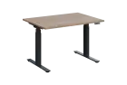 ADAPT - 120 výškově nastavitelný stůl, kovová podnož antracit, deska 25 mm, široký 1200 mm, dub bard