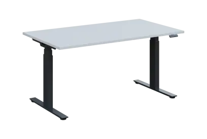 ADAPT - 160 výškově nastavitelný stůl, kovová podnož antracit, deska 25 mm, široký 1600 mm, bílá ADAPT - 160 výškově nastavitelný stůl, kovová podnož antracit, deska 25 mm, široký 1600 mm, bílá