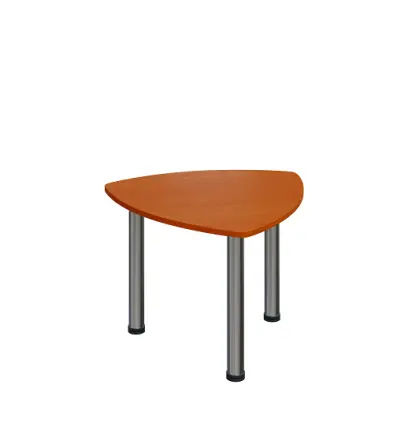 G-44 Konferenční stolek 700 x 700 mm, deska 18 mm, třešeň šumavská / nohy chrom