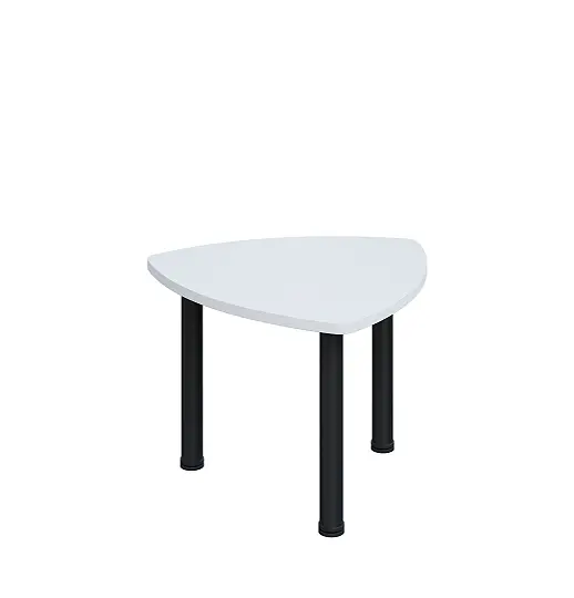 G-44 Konferenční stolek 700 x 700 mm, deska 25 mm, bílá / nohy černé RAL9005
