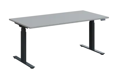 ADAPT - 180 výškově nastavitelný stůl, kovová podnož antracit, deska 25 mm, široký 1800 mm, šedá