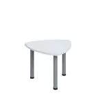 G-44 Konferenční stolek 700 x 700 mm, deska 25 mm, bílá / nohy stříbrné RAL9006