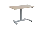 VARI výškově nastavitelný stůl, kovová podnož stříbrná, deska 25 mm, široký 1200 mm, bříza světlá
