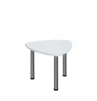 G-44 Konferenční stolek 700 x 700 mm, deska 25 mm, bílá / nohy chrom