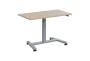 VARI MOBILE výškově nastavitelný stůl mobilní, kovová podnož stříbrná, deska 25 mm, široký 1200 mm, bříza světlá