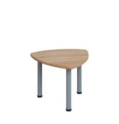 G-44 Konferenční stolek 700 x 700 mm, deska 25 mm, dub bardolino / nohy stříbrné RAL9006