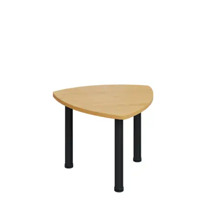 G-44 Konferenční stolek 700 x 700 mm, deska 25 mm, javor horský / nohy černé RAL9005