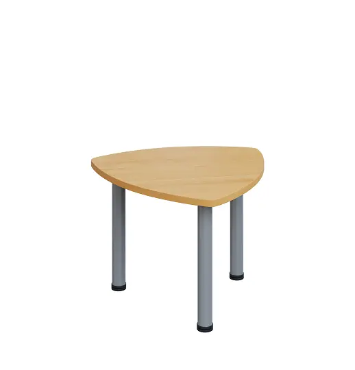 G-44 Konferenční stolek 700 x 700 mm, deska 25 mm, javor horský / nohy stříbrné RAL9006