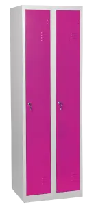 JP - 600 skříň šatní 1850x600x500 mm, 2-dílná, šedá/purpurová