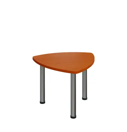 G-44 Konferenční stolek 700 x 700 mm, deska 25 mm, třešeň šumavská / nohy chrom