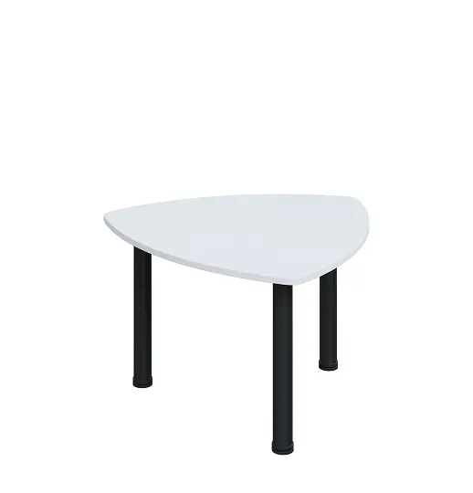 G-44 Konferenční stolek 800 x 800 mm, deska 18 mm, bílá / nohy černé RAL9005